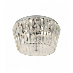 Searchlight Plafonnier tiara 3 ampoules chome avec verre en cristal