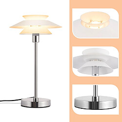 Acheter NETTLIFE Lampe de table pour salon - Design moderne blanc, lampe de chevet vintage E14 avec 1 lumière - Sans ampoule (Max. 40W).