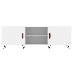 Acheter vidaXL Meuble TV blanc 150x30x50 cm bois d'ingénierie