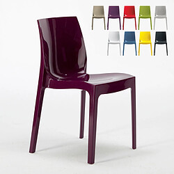 18 Chaises Ice Grand Soleil polypropylène restaurant promo offre stock, Couleur: Pourpre