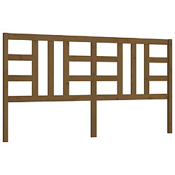 vidaXL Tête de lit Marron miel 206x4x100 cm Bois massif de pin