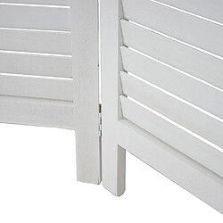 Avis Decoshop26 Paravent 4 panneaux cloison de séparation 170 x 161 cm en bois blanc 04_0008629