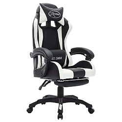 Avis Helloshop26 Chaise fauteuil siège pivotante de bureau informatique étude de jeux vidéo avec LED RVB et similicuir blanc 02_0024199