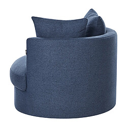 Beliani Fauteuil DALBY Tissu Bleu foncé pas cher