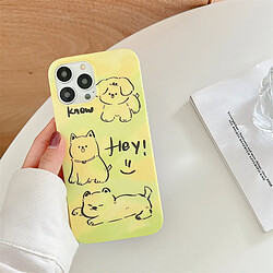 GUPBOO Étui pour iPhone13 Chiot endormi simple étui de téléphone portable dessin animé silicone