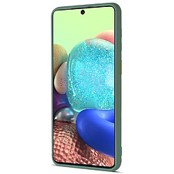 Coque en silicone anti-rayures avec porte-carte vert noirâtre pour Samsung Galaxy A71 5G SM-A716