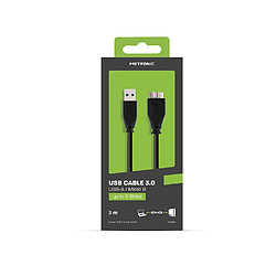 Avis Metronic Câble USB micro B mâle /USB-A mâle USB 3.0 - 3 m - noir