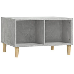 vidaXL Table basse Gris béton 60x50x36,5 cm Bois d'ingénierie