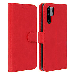 Avizar Housse Huawei P30 Pro Étui Portefeuille Support Stand rouge