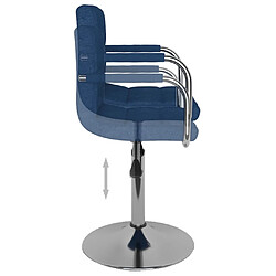 Acheter vidaXL Chaise de salle à manger Bleu Tissu