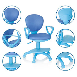 Chaise pour enfant / Siège de bureau pour enfant KID COLOUR Tissu bleu hjh OFFICE