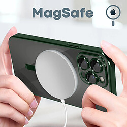 Avis Avizar Coque MagSafe pour iPhone 13 Pro Max Silicone Protection Caméra Chromé Vert