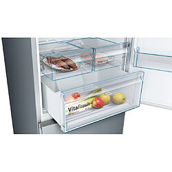 Réfrigérateur combiné 70cm 435l nofrost inox - kgn49xlea - BOSCH pas cher