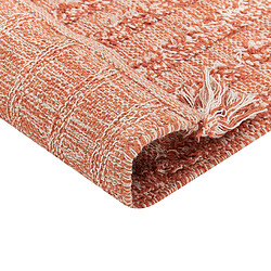 Avis Beliani Tapis en coton orange 140 x 200 cm MUGLA