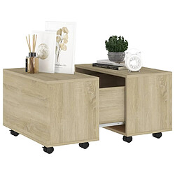 Acheter Maison Chic Table basse,Table Console Table d'appoint, Table pour salon Chêne sonoma 60x60x38 cm Aggloméré -MN24094