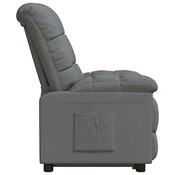 Avis vidaXL Fauteuil inclinable Gris foncé Tissu