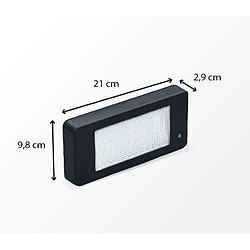 Avis Applique solaire IP65 (800Lm 6000K A++) Noire - Voltman