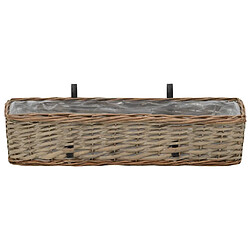 Avis Maison Chic Lot de 2 Jardinière,Bac à fleurs - pot de fleur de balcon Osier avec doublure en PE 60 cm -GKD85945