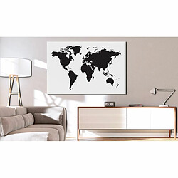 Paris Prix Tableau Imprimé World Map : Black & White Elegance 60 x 90 cm