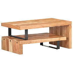 vidaXL Ensemble de 2 tables basses Bois d'acacia massif