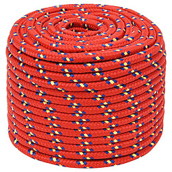 vidaXL Corde de bateau Rouge 14 mm 100 m Polypropylène