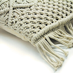 Avis Thedecofactory MACRAME - Coussin macramé en coton tressé naturel 40x60