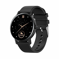 Silicone Montre Intelligente Wb05 Multifonction Bluetooth Cadran Rond Longue Veille Montre Pour Hommes Femmes Black_Silicone Band