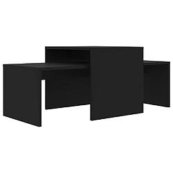 vidaXL Ensemble de tables basses Noir 100x48x40 cm bois d’ingénierie