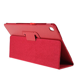 Avis Etui en PU texture litchi avec support rouge pour Samsung Galaxy Tab S5e SM-T720