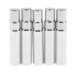 5pcs flacons en verre mini flacons bouteille de parfum contenant de cosmétiques argent