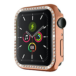 Coque en TPU en strass brillant or rose pour votre Apple Watch Series 7 41mm