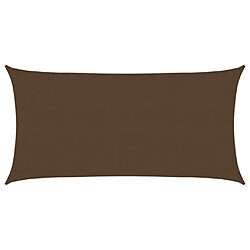 vidaXL Voile d'ombrage 160 g/m² Marron 3x6 m PEHD