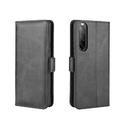 Etui en PU boucle déployante double avec support noir pour votre Sony Xperia 10 II