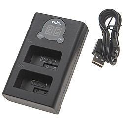 vhbw Chargeur de batterie double USB compatible avec Nikon EN-EL25 caméra, DSLR, action-cam