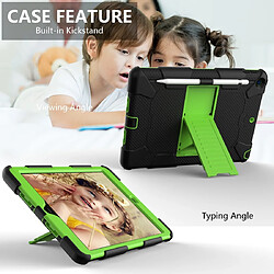 Acheter Wewoo Housse Étui Coque Pour iPad 10.2 Etui antichoc en silicone bicolore avec support et fente stylo Noir + Vert