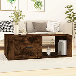 Maison Chic Tabls basse,Table Console pour salon Chêne fumé 100x50,5x35 cm Bois d'ingénierie -MN61944