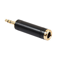 Avis Adaptateur audio stéréo 3.5mm mâle à 6.35mm femelle pour micro clavier noir