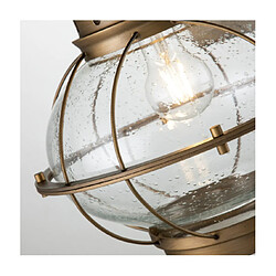 Avis Elstead Lighting Applique murale extérieur Kichler Aluminium,verre grainé transparent Laiton naturel