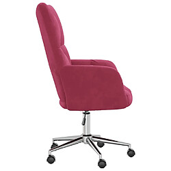 Avis vidaXL Chaise de relaxation Rouge bordeaux Velours