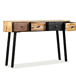 Maison Chic Table console | Meuble d'entrée | Table d'appoint Teck massif de récupération 120 x 30 x 76 cm -GKD76458 pas cher