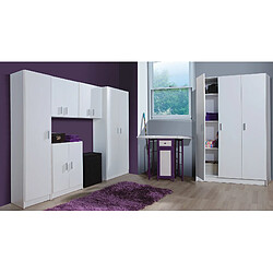 Avis MIRAKEMUEBLE Use Armoire 2 portes - Blanc Blanc