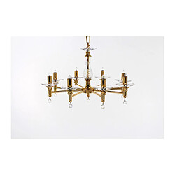 Lumière Chandelier sans abats jours San Or 8 ampoules 36cm