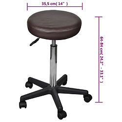 Avis vidaXL Tabouret de bureau marron