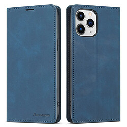 Etui en PU + TPU porte-monnaie soyeux bleu pour votre Apple iPhone 13 Pro 6.1 pouces