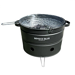 Beyond Blue Mini Barbecue au Charbon de bois portable - Noir - Design pot de fleur