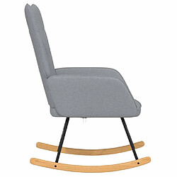 Avis vidaXL Chaise à bascule Gris clair Tissu