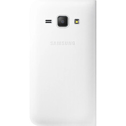 Étui flip cover Samsung EF-FJ100BFEGWW blanc pour Galaxy J1