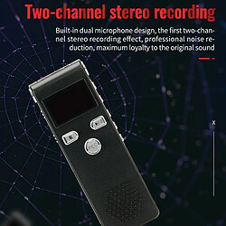 Dictaphone HD 16GB Enregistreur Vocal Réduction De Bruit Écran LED 90h Autonomie YONIS pas cher