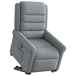 vidaXL Fauteuil inclinable Gris clair Tissu