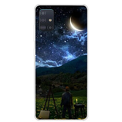 Coque en TPU impression de motifs souple nuit étoilée pour votre Samsung Galaxy A51